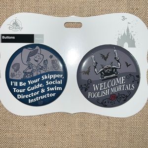 Disney Parks Buttons Jungle Cruise & Haunted Mansion